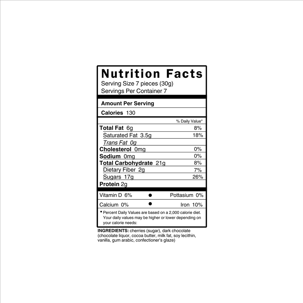 Dark Chocolate Covered Cherries 7.5oz / 12ct