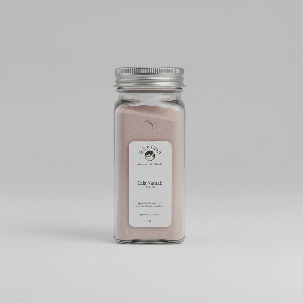 Authentic Kala Namak Black Salt – Himalayan Mineral Salt for Cooking (4 oz Glass Shaker)